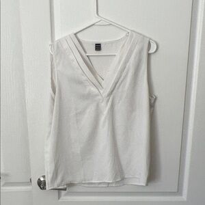SHEIN Classic White V-Neck Blouse